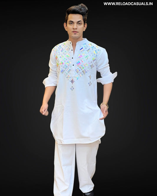 New Viscosity Pattern Design Kurta & Pyjama - Combo