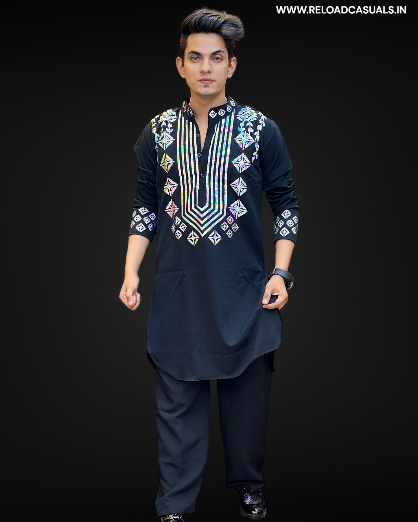 Royal Prism Design Kurta & Pyjama - Combo