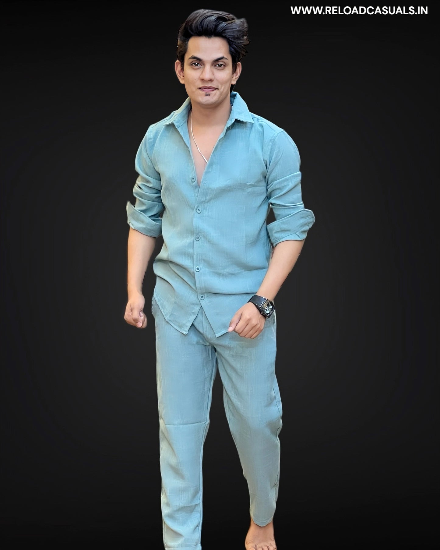 Linen Fabric Full Track Suit - Combo