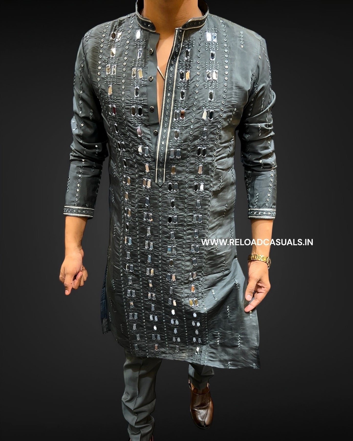 New Mirror Design Kurta & Pyjama - Combo