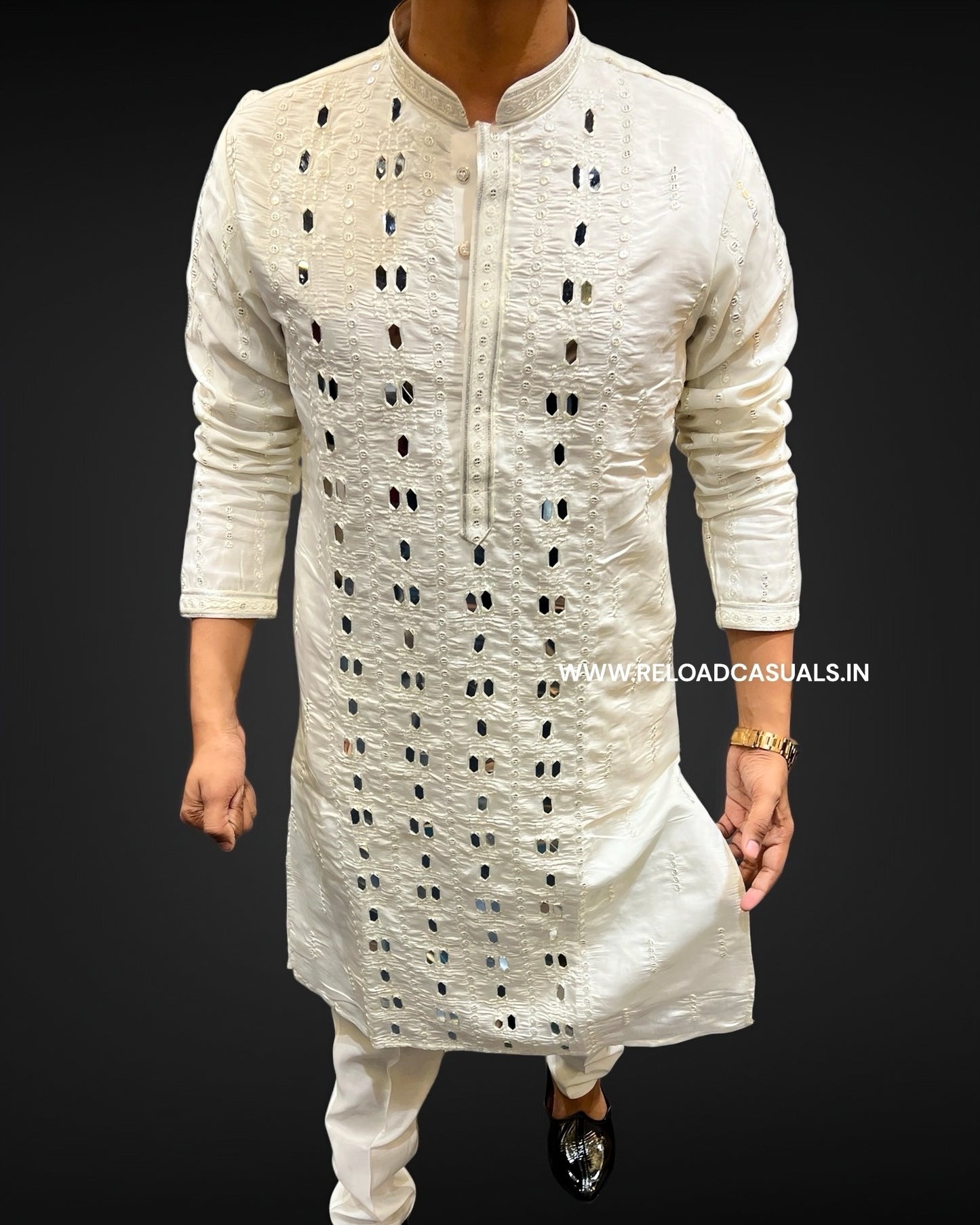 New Mirror Design Kurta & Pyjama - Combo