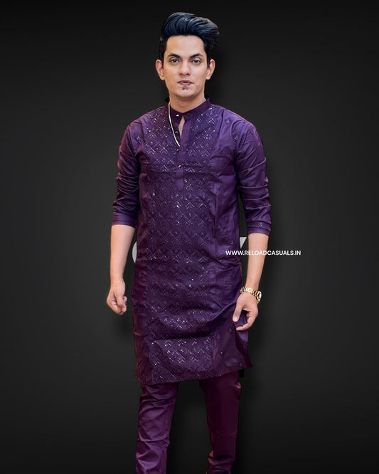 Aztec Design Kurta & Pyjama - Combo