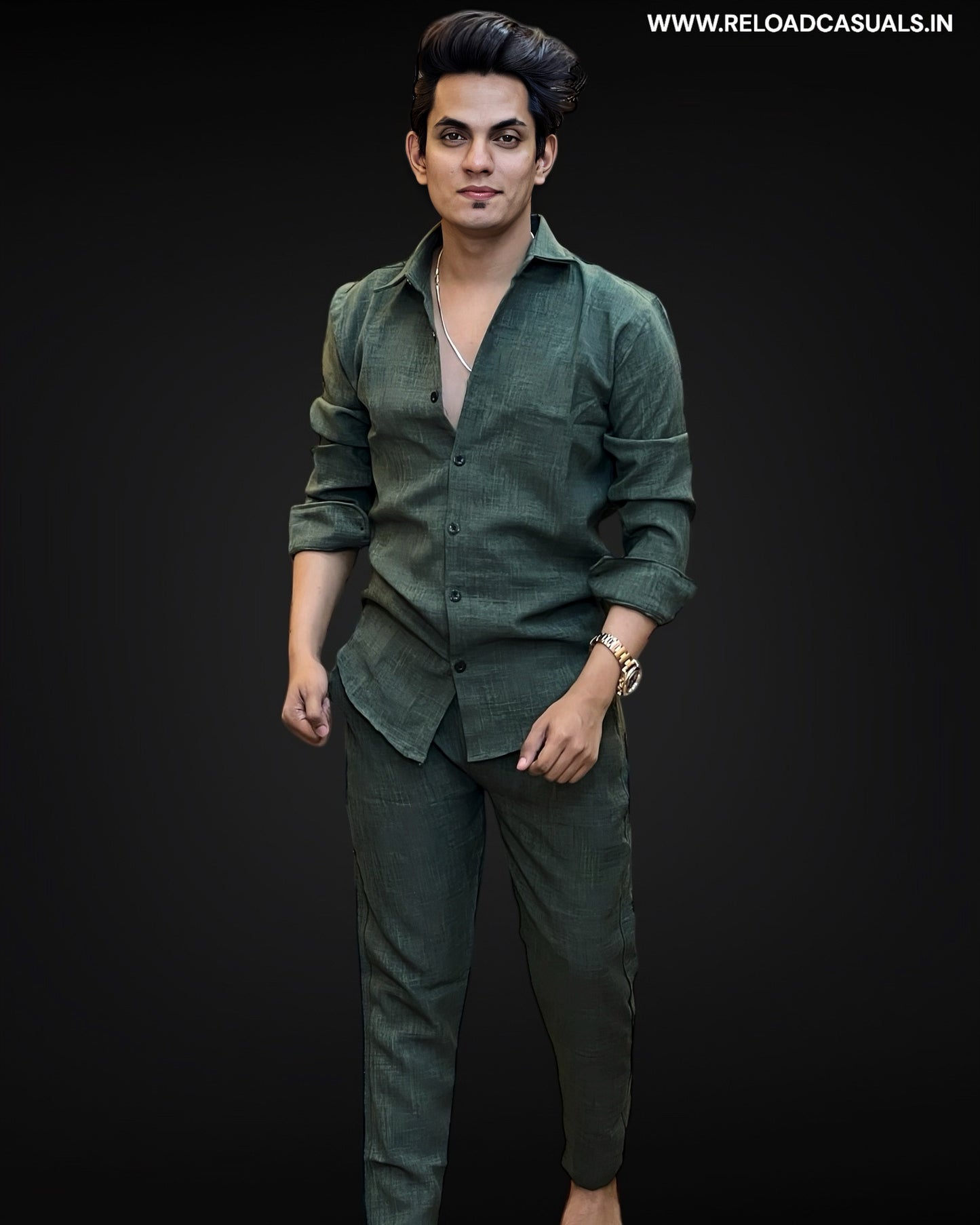 Linen Fabric Full Track Suit - Combo