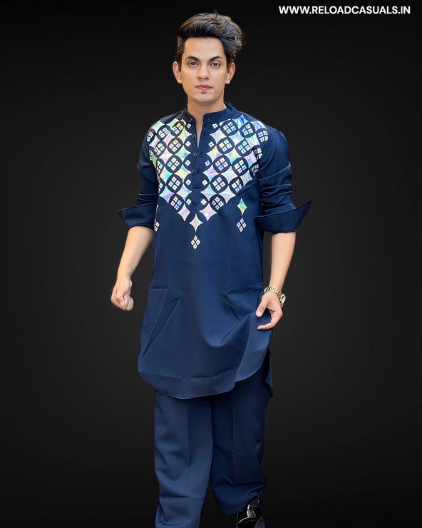 New Viscosity Pattern Design Kurta & Pyjama - Combo