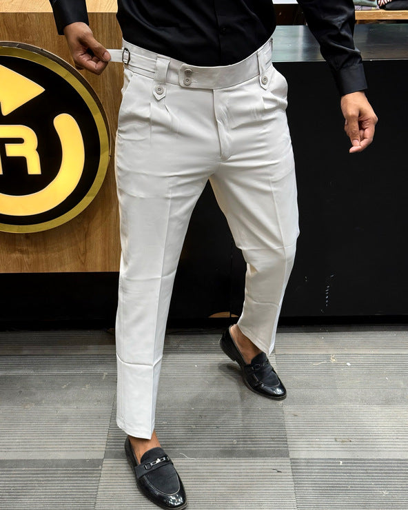 Both Side Belt Korean Fabric Pant