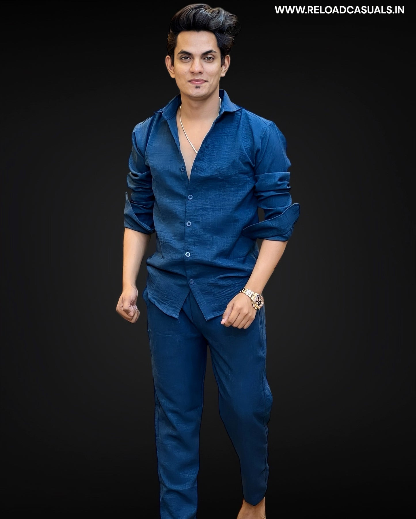 Linen Fabric Full Track Suit - Combo