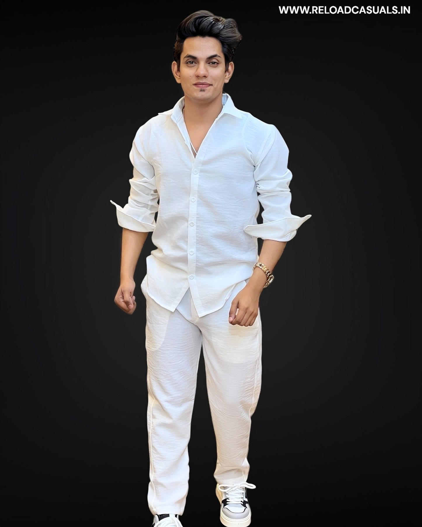 Linen Fabric Full Track Suit - Combo