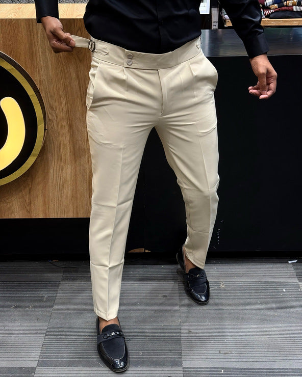 Both Side Belt Korean Fabric Pant