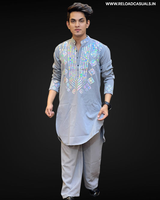Royal Prism Design Kurta & Pyjama - Combo