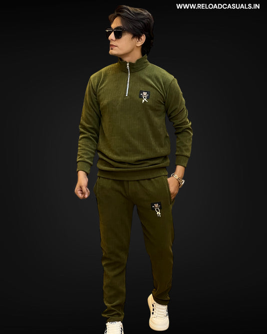 Soft Ribbed Pulse Full Track Suit - Combo