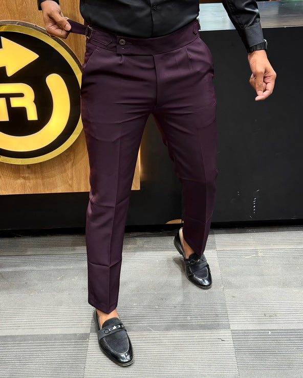 Both Side Belt Korean Fabric Pant