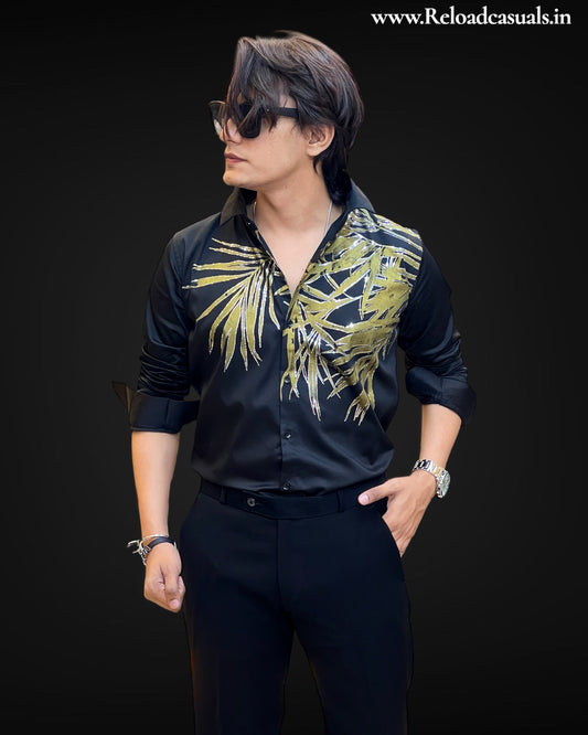 Golden Patch Asthetic Shirt