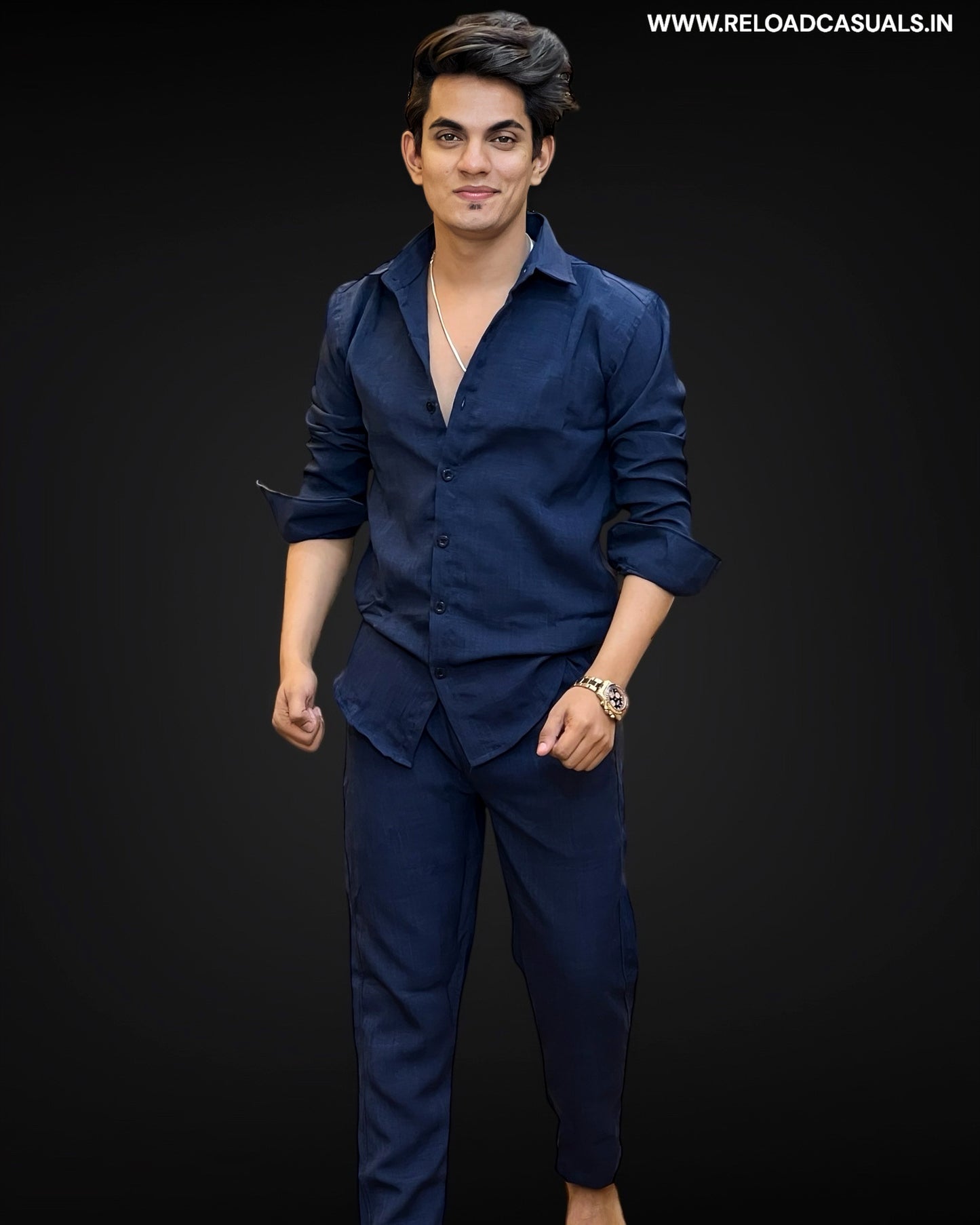 Linen Fabric Full Track Suit - Combo