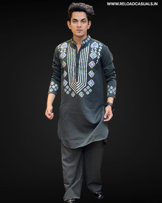 Royal Prism Design Kurta & Pyjama - Combo
