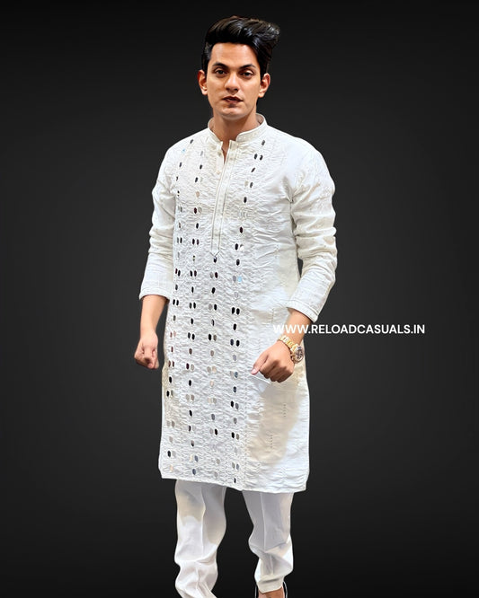 New Mirror Design Kurta & Pyjama - Combo