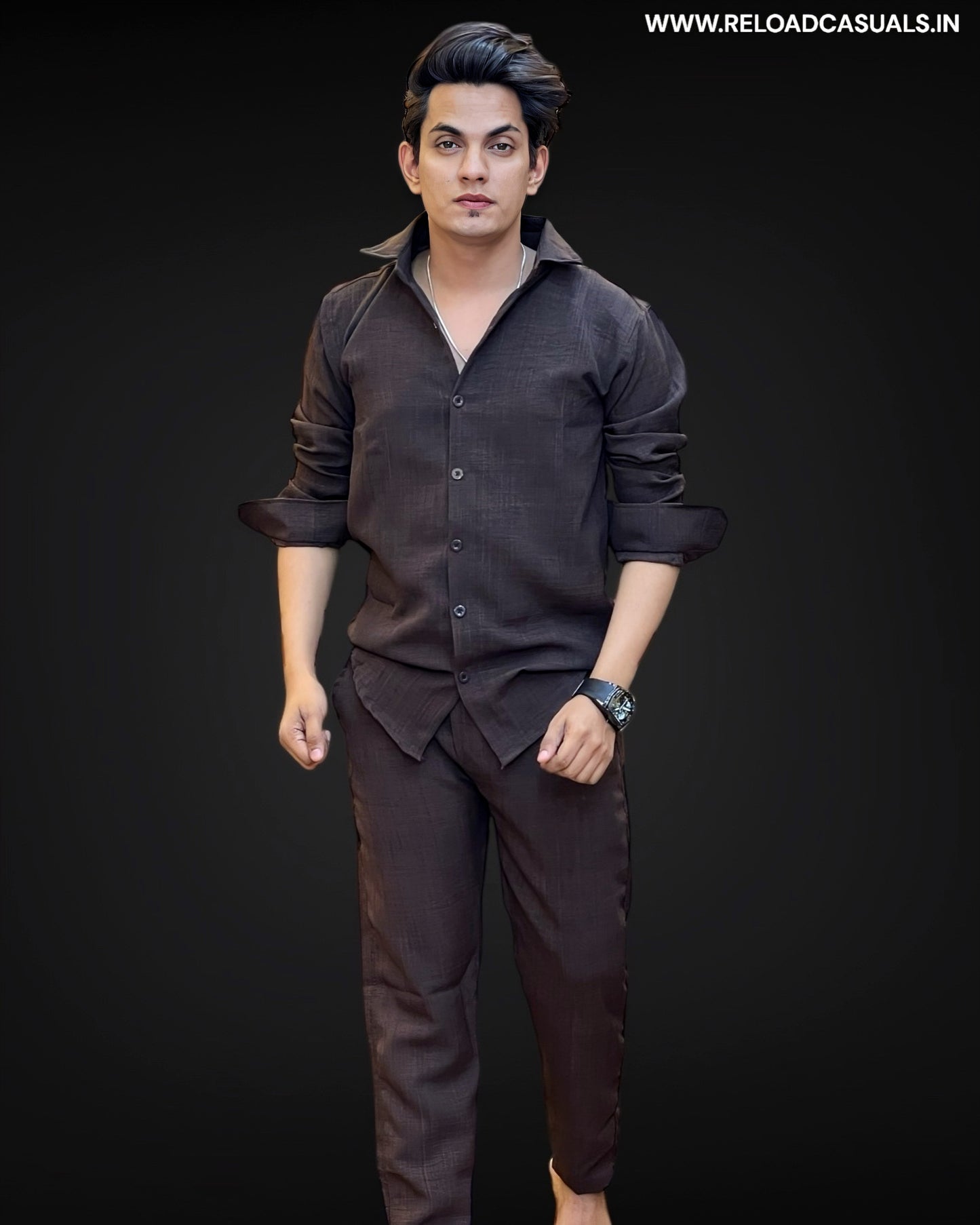 Linen Fabric Full Track Suit - Combo