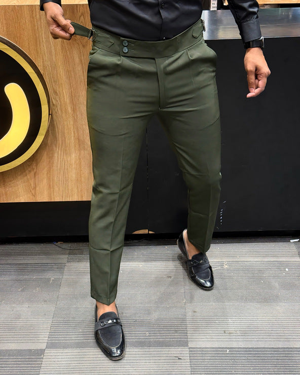 Both Side Belt Korean Fabric Pant
